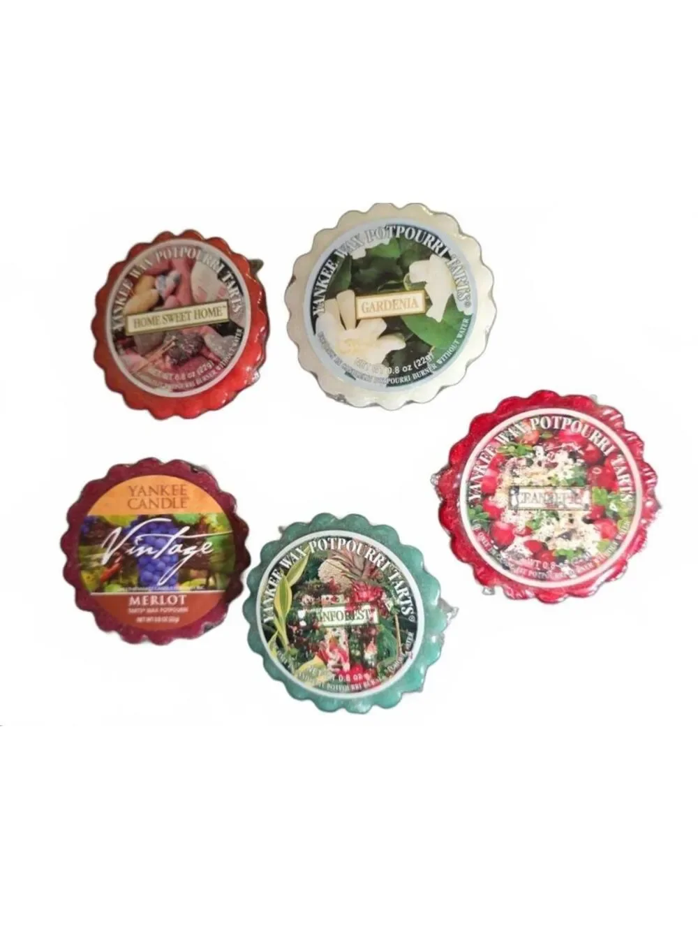 5 Vintage Yankee Candle Wax Potpourri Tarts Various Scents